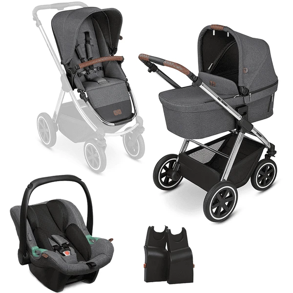 ABC Design Passeggino Samba Asphalt Diamond Edition Con Ovetto Tulip E Adattatori 1 ABC Design Passeggino Samba Asphalt Diamond Edition Con Ovetto Tulip E Adattatori