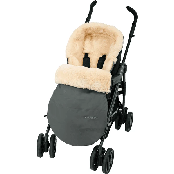 Altabebe Coprigambe In Pelle Di Agnello - Grigio Scuro 2 Altabebe Coprigambe In Pelle Di Agnello - Grigio Scuro - immagine 2