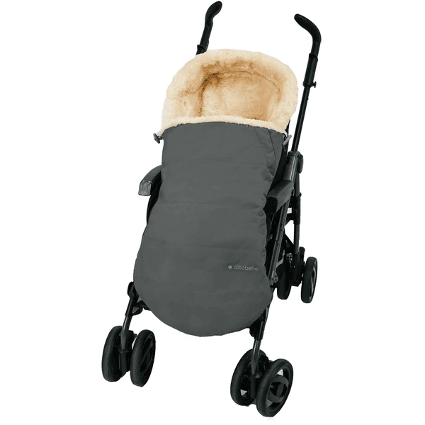 Altabebe Coprigambe In Pelle Di Agnello - Grigio Scuro 3 Altabebe Coprigambe In Pelle Di Agnello - Grigio Scuro - immagine 3