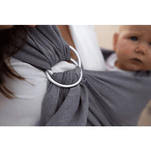 AMAZONAS Fascia Porta Bebè Ring Sling Grey 180cm 2 AMAZONAS Fascia Porta Bebè Ring Sling Grey 180cm - immagine 2