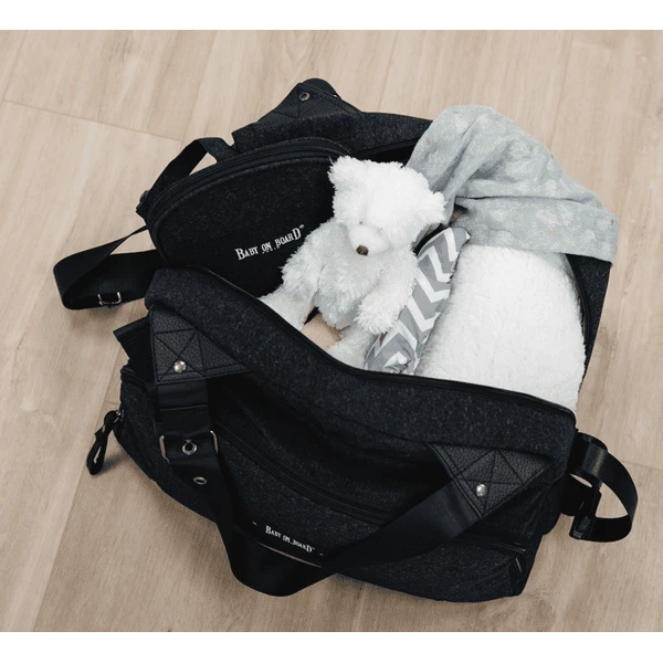 BABY ON BOARD Borsa Fasciatoio Titou, Nero Screziato 2 BABY ON BOARD Borsa Fasciatoio Titou, Nero Screziato - immagine 2