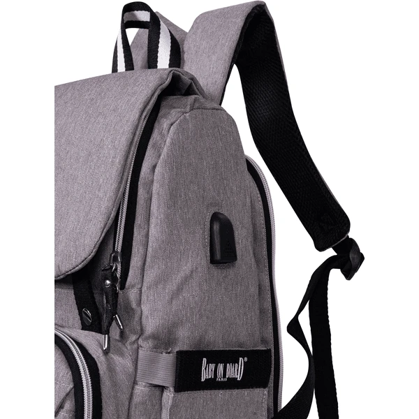 BABY ON BOARD Zaino Fasciatoio Freestyle Chicago Grey 3 BABY ON BOARD Zaino Fasciatoio Freestyle Chicago Grey - immagine 3