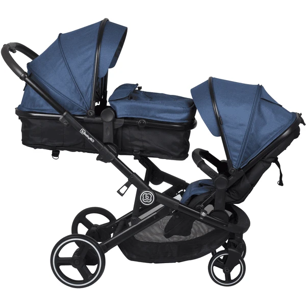 BabyGO Passeggino Gemellare Twinner, Blu 2 BabyGO Passeggino Gemellare Twinner, Blu - immagine 2