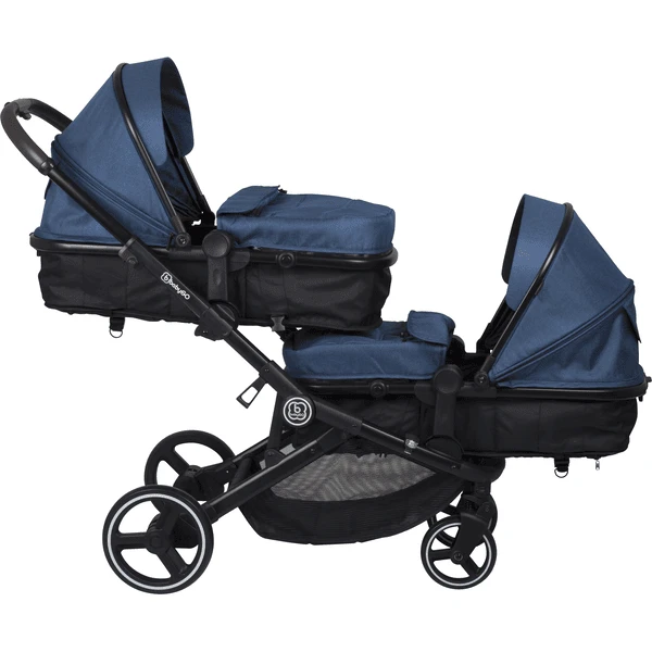 BabyGO Passeggino Gemellare Twinner, Blu 1 BabyGO Passeggino Gemellare Twinner, Blu