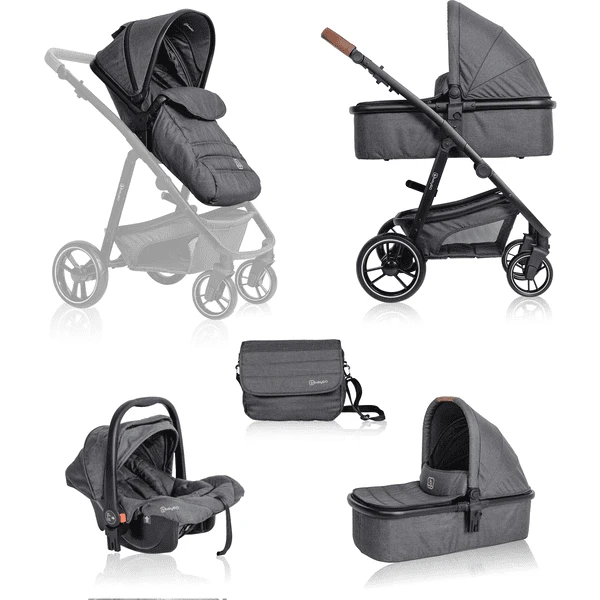 BabyGO Passeggino Simplex Air 3 In 1 Grigio Melange 1 BabyGO Passeggino Simplex Air 3 In 1 Grigio Melange