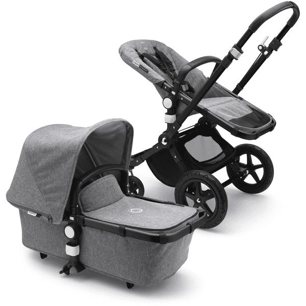 Bugaboo Passeggino Trio Cameleon 3 Plus Complete Black/Grey Melange Incl. Ovettonero 2 Bugaboo Passeggino Trio Cameleon 3 Plus Complete Black/Grey Melange Incl. Ovettonero - immagine 2
