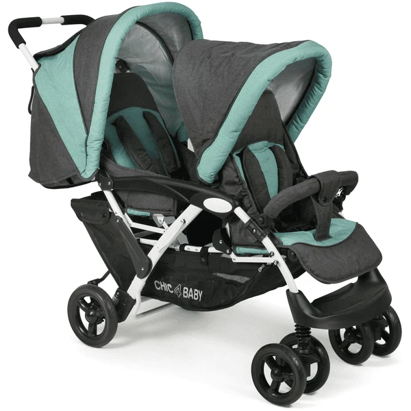 CHIC 4 BABY Passeggino Fratellare DUO Melange Menta 2 CHIC 4 BABY Passeggino Fratellare DUO Melange Menta - immagine 2