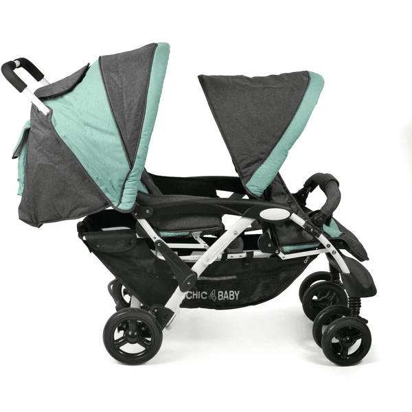 CHIC 4 BABY Passeggino Fratellare DUO Melange Menta 3 CHIC 4 BABY Passeggino Fratellare DUO Melange Menta - immagine 3