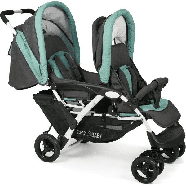 CHIC 4 BABY Passeggino Fratellare DUO Melange Menta 4 CHIC 4 BABY Passeggino Fratellare DUO Melange Menta - immagine 4