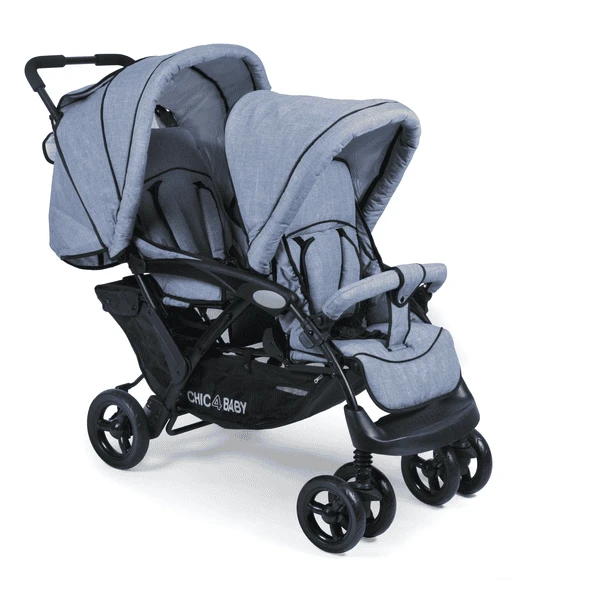 CHIC 4 BABY Passegino Fratellare DUO Jeans Blu Chiaro 2 CHIC 4 BABY Passegino Fratellare DUO Jeans Blu Chiaro - immagine 2