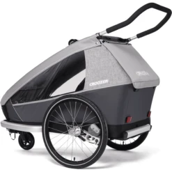 CROOZER Rimorchio Per Biciclette Kid Keeke 2 Stone Grey -Baby Sconto croozer rimorchio per biciclette kid keeke 2 stone grey a288749 2
