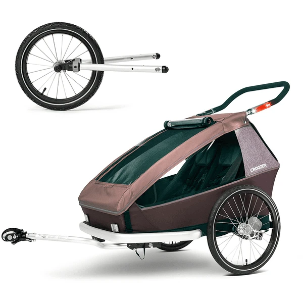 CROOZER Rimorchio Per Biciclette Kid Vaaya 2 Blossom Red, Incl. Set Jogger 1 CROOZER Rimorchio Per Biciclette Kid Vaaya 2 Blossom Red, Incl. Set Jogger