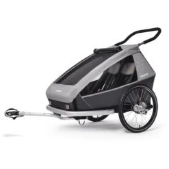 CROOZER Rimorchio Per Biciclette Per Bambini Kid Keeke 2 Con Tappetino Protettivo Per I Piedi, Grigio -Baby Sconto croozer rimorchio per biciclette per bambini kid keeke 2 con tappetino protettivo per i piedi grigio a417110 2