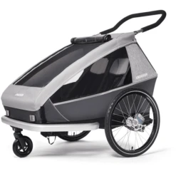CROOZER Rimorchio Per Biciclette Per Bambini Kid Keeke 2 Con Tappetino Protettivo Per I Piedi, Grigio -Baby Sconto croozer rimorchio per biciclette per bambini kid keeke 2 con tappetino protettivo per i piedi grigio a417110 4