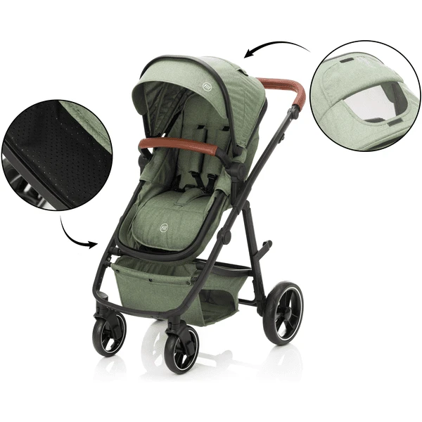 Fill Passeggino Trio Panther Elite 3 In 1, Forest Green Melange 2 Fill Passeggino Trio Panther Elite 3 In 1, Forest Green Melange - immagine 2