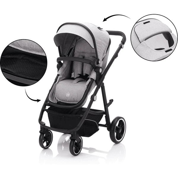 Fill Passeggino Trio Panther Elite 3 In 1, Grigio Chiaro Melange 3 Fill Passeggino Trio Panther Elite 3 In 1, Grigio Chiaro Melange - immagine 3