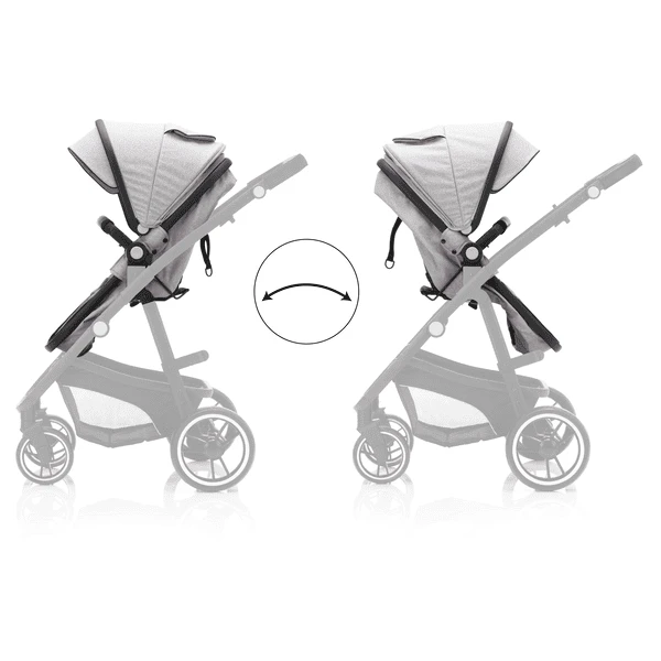 Fill Passeggino Trio Panther Elite 3 In 1, Grigio Chiaro Melange 5 Fill Passeggino Trio Panther Elite 3 In 1, Grigio Chiaro Melange - immagine 5