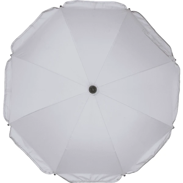 Fillikid Ombrellino Parasole Con Base Ovale, Argento/bianco 2 Fillikid Ombrellino Parasole Con Base Ovale, Argento/bianco - immagine 2