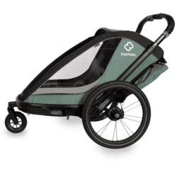 Hamax Rimorchio Per Bici Cocoon ONE Con Posizione Di Riposo Regolabile, Verde/nero -Baby Sconto hamax rimorchio per bici cocoon one con posizione di riposo regolabile verde nero a415136 3