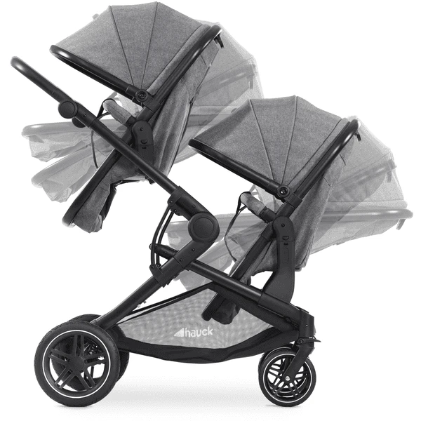 Hauck Passeggino Gemellare Atlantic Twin Melange Grey 5 Hauck Passeggino Gemellare Atlantic Twin Melange Grey - immagine 5