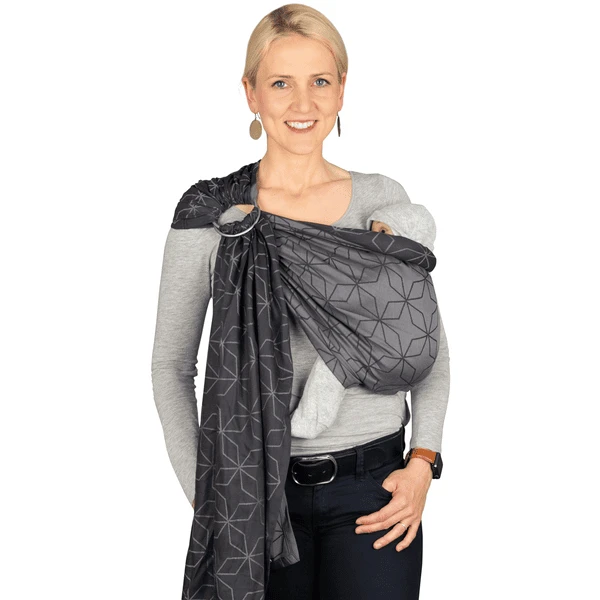 Hoppediz Fascia Porta Bebè Ring-Sling Jacquard Malmö Stone 1 Hoppediz Fascia Porta Bebè Ring-Sling Jacquard Malmö Stone