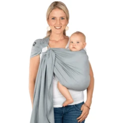Hoppediz Fascia Porta Bebè Ring-Sling Ultralight Hamburg Graphit -Baby Sconto hoppediz fascia porta bebe ring sling ultralight hamburg graphit a272670 3