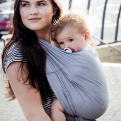 Hoppediz Fascia Porta Bebè Ultralight Hamburg Graphit (5,40 M) -Baby Sconto hoppediz fascia porta bebe ultralight hamburg graphit 5 40 m a227809 4