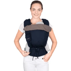 Hoppediz Marsupio Bondolino Plus Popeline Marine-grigio -Baby Sconto hoppediz marsupio bondolino plus popeline marine grigio a286902 4