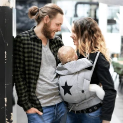 Hoppediz Marsupio Bondolino Plus Popeline One Size Grigio Stella -Baby Sconto hoppediz marsupio bondolino plus popeline one size grigio stella a272719 2