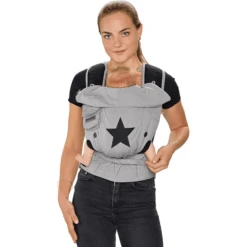 Hoppediz Marsupio Bondolino Plus Popeline One Size Grigio Stella -Baby Sconto hoppediz marsupio bondolino plus popeline one size grigio stella a272719 4