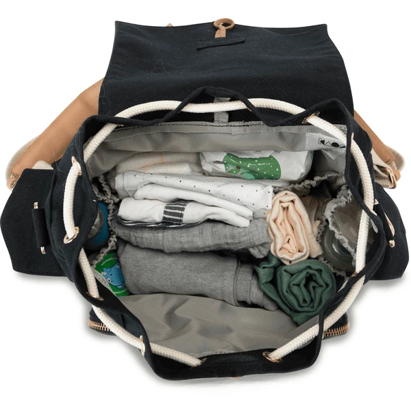 KAOS Zaino Fasciatoio Per Pannolino Ransel - Nero / Beige 3 KAOS Zaino Fasciatoio Per Pannolino Ransel - Nero / Beige - immagine 3