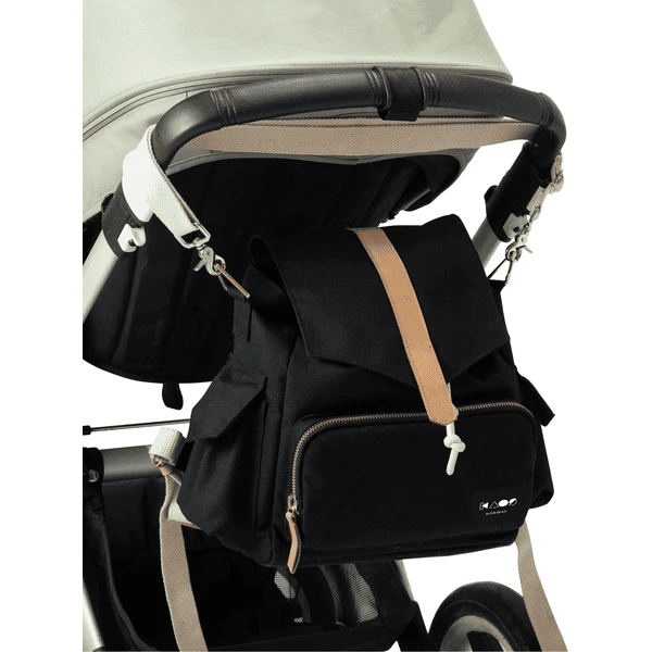 KAOS Zaino Fasciatoio Per Pannolino Ransel - Nero / Beige 5 KAOS Zaino Fasciatoio Per Pannolino Ransel - Nero / Beige - immagine 5