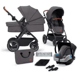 Kinderkraft Passeggino Trio B-TOUR Grigio Scuro