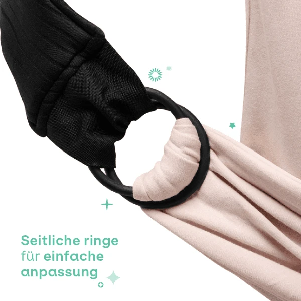 KOALA BABY CARE ® Fascia Porta Bebè Cuddle Band 2 - Sand Rosa 5 KOALA BABY CARE ® Fascia Porta Bebè Cuddle Band 2 - Sand Rosa - immagine 5