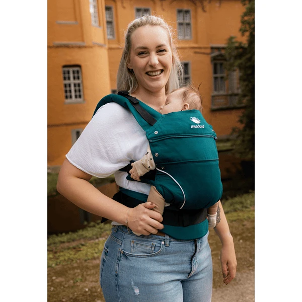 Manduca Marsupio First Pure Cotton Teal 2 Manduca Marsupio First Pure Cotton Teal - immagine 2