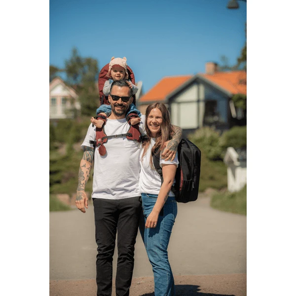 MINIMEIS Marsupio Porta Bimbo Sulle Spalle, Rosso Vino 2 MINIMEIS Marsupio Porta Bimbo Sulle Spalle, Rosso Vino - immagine 2