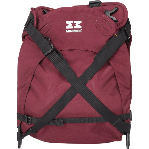 MINIMEIS Marsupio Porta Bimbo Sulle Spalle, Rosso Vino 5 MINIMEIS Marsupio Porta Bimbo Sulle Spalle, Rosso Vino - immagine 5