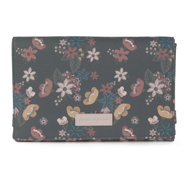 Pasito A Pasito Fasciatoio Pieghevole In Grigio / Fiore 1 Pasito A Pasito Fasciatoio Pieghevole In Grigio / Fiore