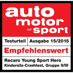 RECARO Seggiolino Autoi Young Sport Hero Prime Silent Grey -Baby Sconto recaro seggiolino autoi young sport hero prime silent grey a311073 2