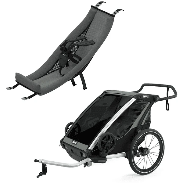 THULE Rimorchio Per Bici Chariot Lite 2 Agave, Inclusa Amaca Infant Sling 1 THULE Rimorchio Per Bici Chariot Lite 2 Agave, Inclusa Amaca Infant Sling