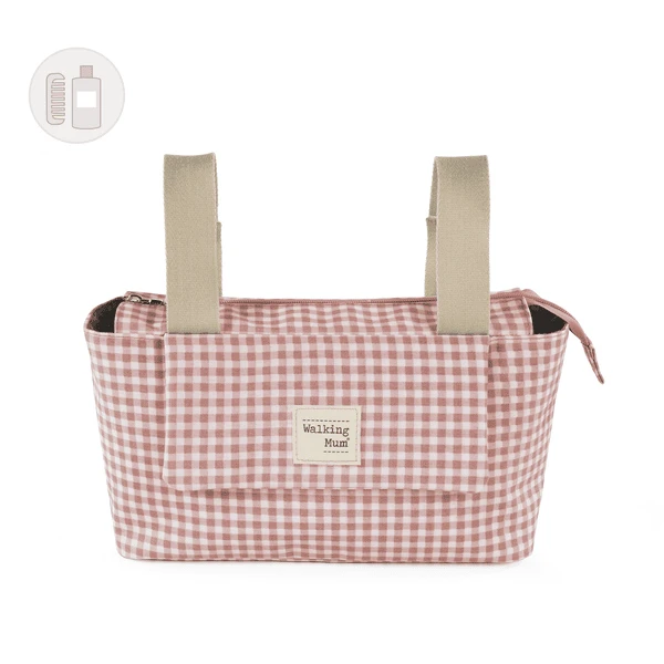 Walking Mum Organizer Per Passeggini I Love Vichy, Rosa 2 Walking Mum Organizer Per Passeggini I Love Vichy, Rosa - immagine 2