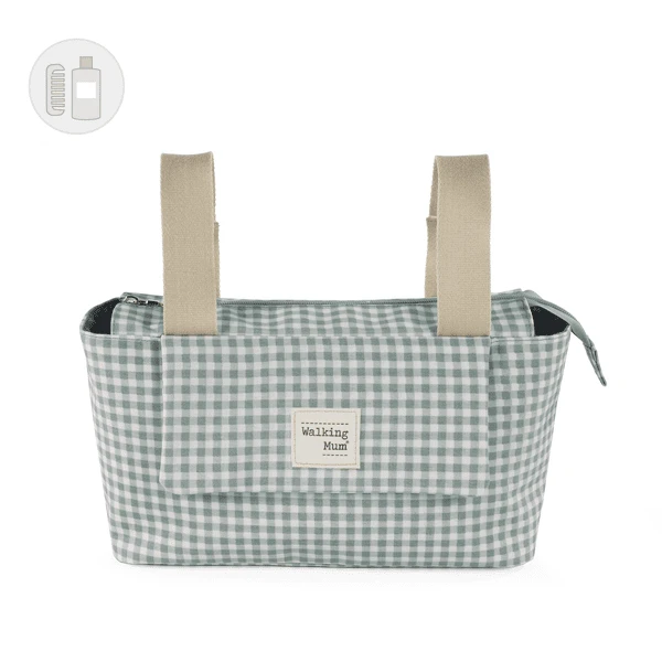 Walking Mum Organizer Per Passeggini I Love Vichy, Verde 2 Walking Mum Organizer Per Passeggini I Love Vichy, Verde - immagine 2