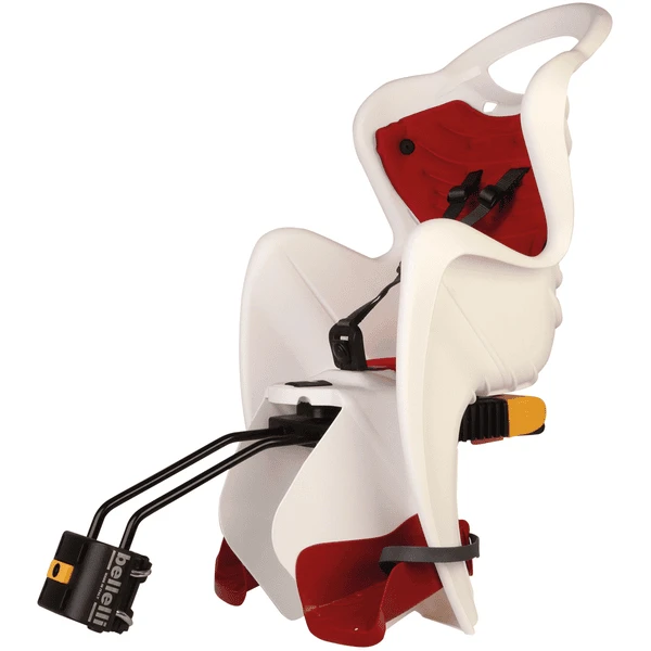 BELLELLI Seggiolino Per Bicicletta Mr Fox Reclining B-fix Frame Mount Bianco/rosso 1 BELLELLI Seggiolino Per Bicicletta Mr Fox Reclining B-fix Frame Mount Bianco/rosso