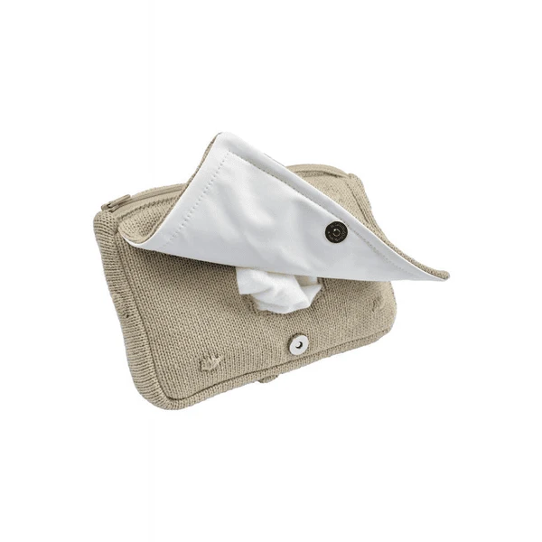 MEYCO Custodia Per Salviette Umidificate Mini Knots Sand 1 MEYCO Custodia Per Salviette Umidificate Mini Knots Sand