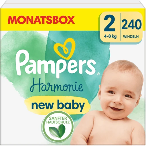 Pampers® Pampers Harmonie Taglia 2, 4kg - 8kg, Confezione Mensile (1x240 Pannolini) -Baby Sconto pampers harmonie taglia 2 4kg 8kg confezione mensile 1x240 pannolini a406901