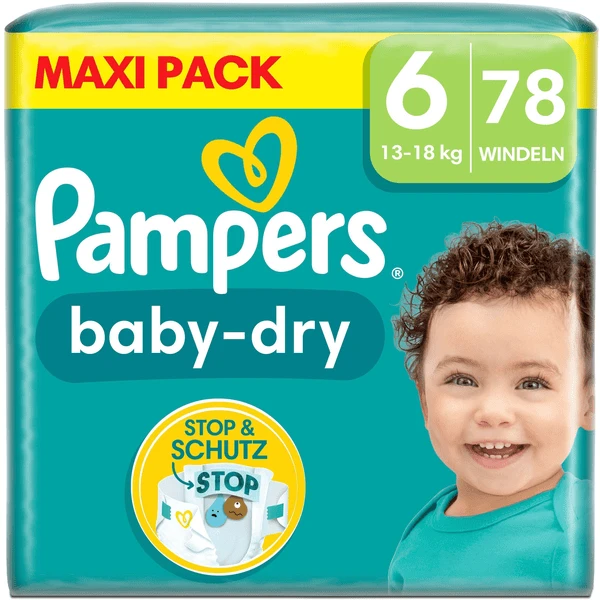 Pampers® Pampers Pannolini Baby-Dry, Taglia 6, 13-18 Kg, Confezione Maxi (1 X 78 Pannolini) 1 Pampers® Pampers Pannolini Baby-Dry, Taglia 6, 13-18 Kg, Confezione Maxi (1 X 78 Pannolini)